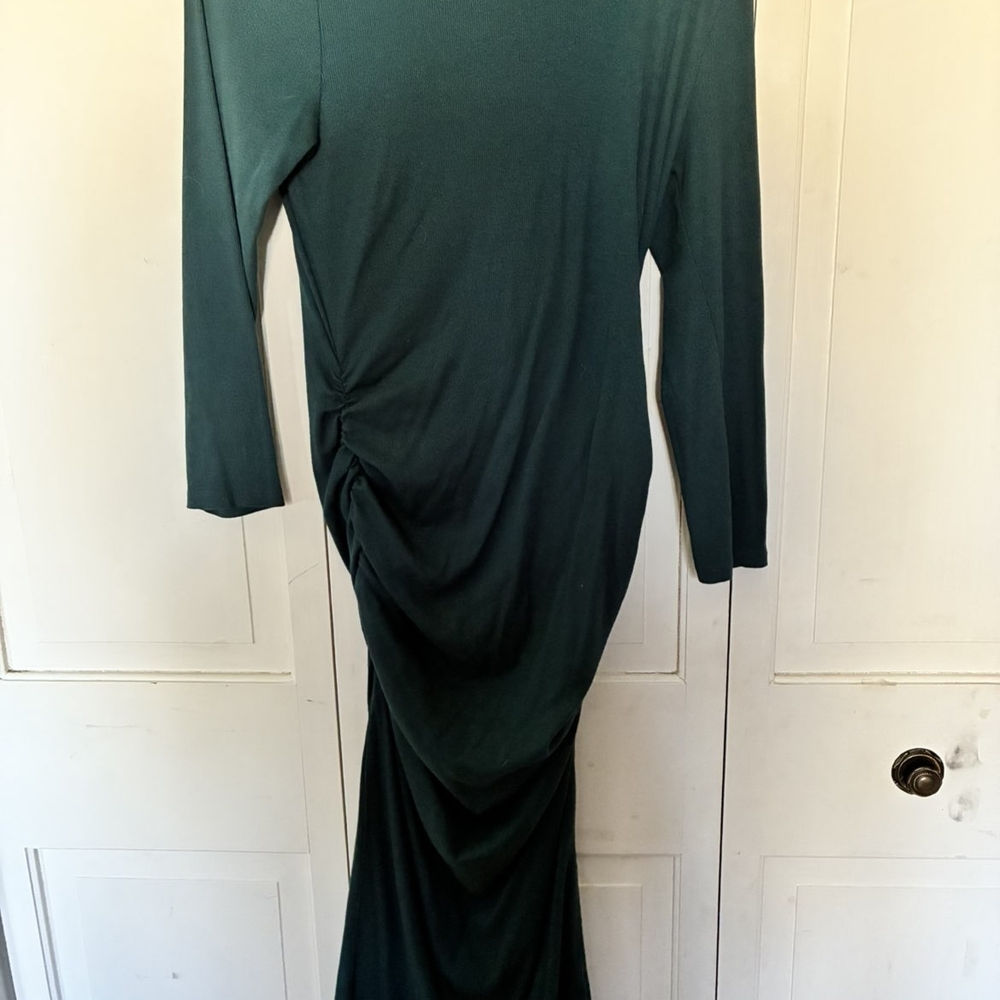 Michael Stars Forest Green Long Sleeve Dress